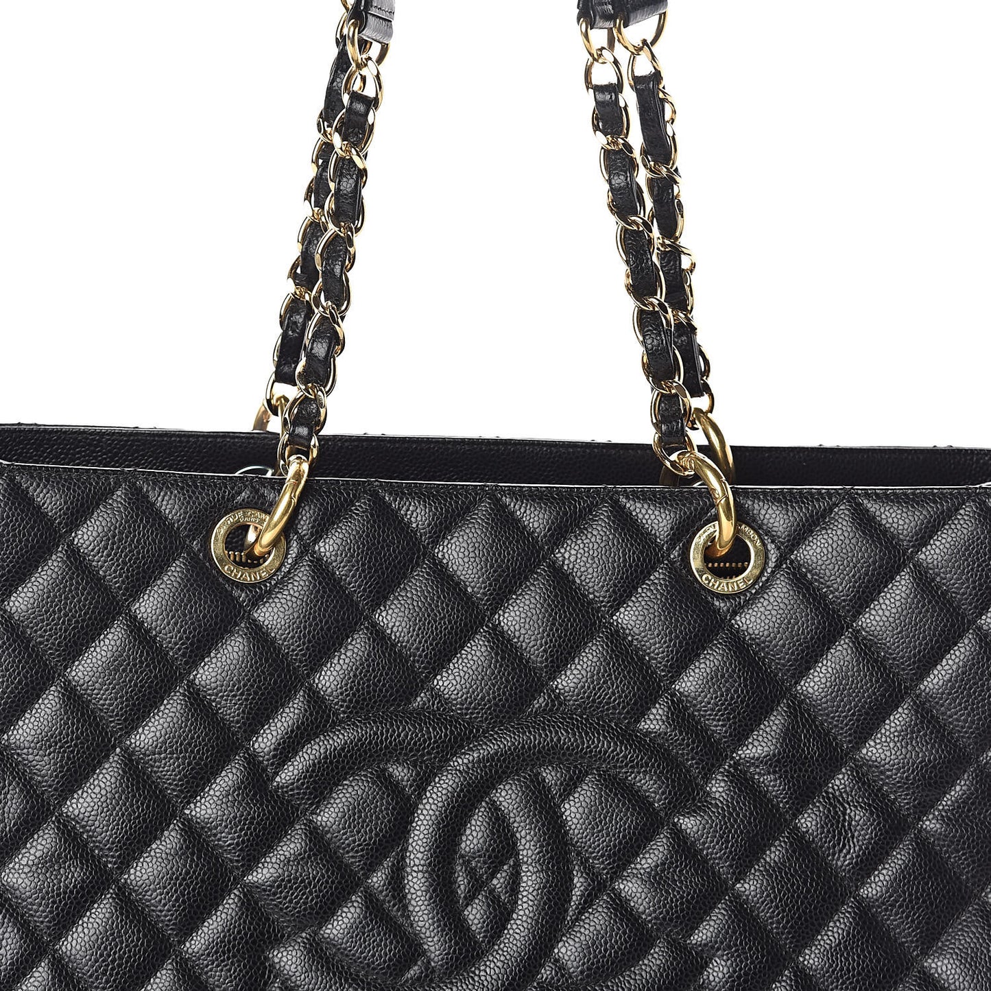 Caviar Quilted XL Grand Shopping Tote GST Black