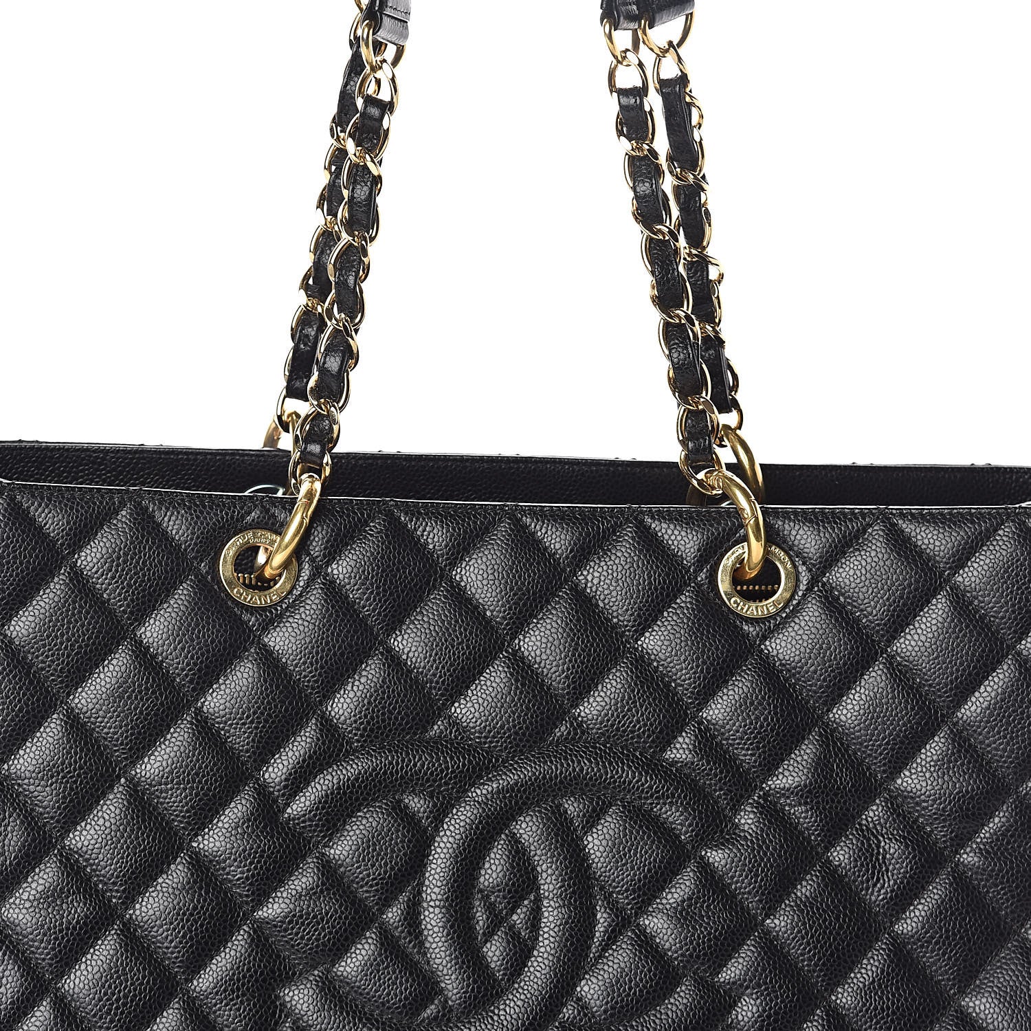 Chanel Caviar Quilted XL Grand Shopping Tote GST Black 8 of 10