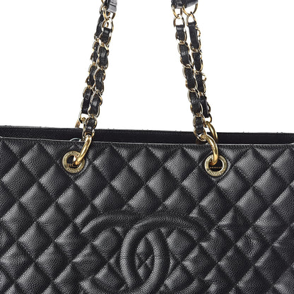 Chanel Caviar Quilted XL Grand Shopping Tote GST Black 8 of 10