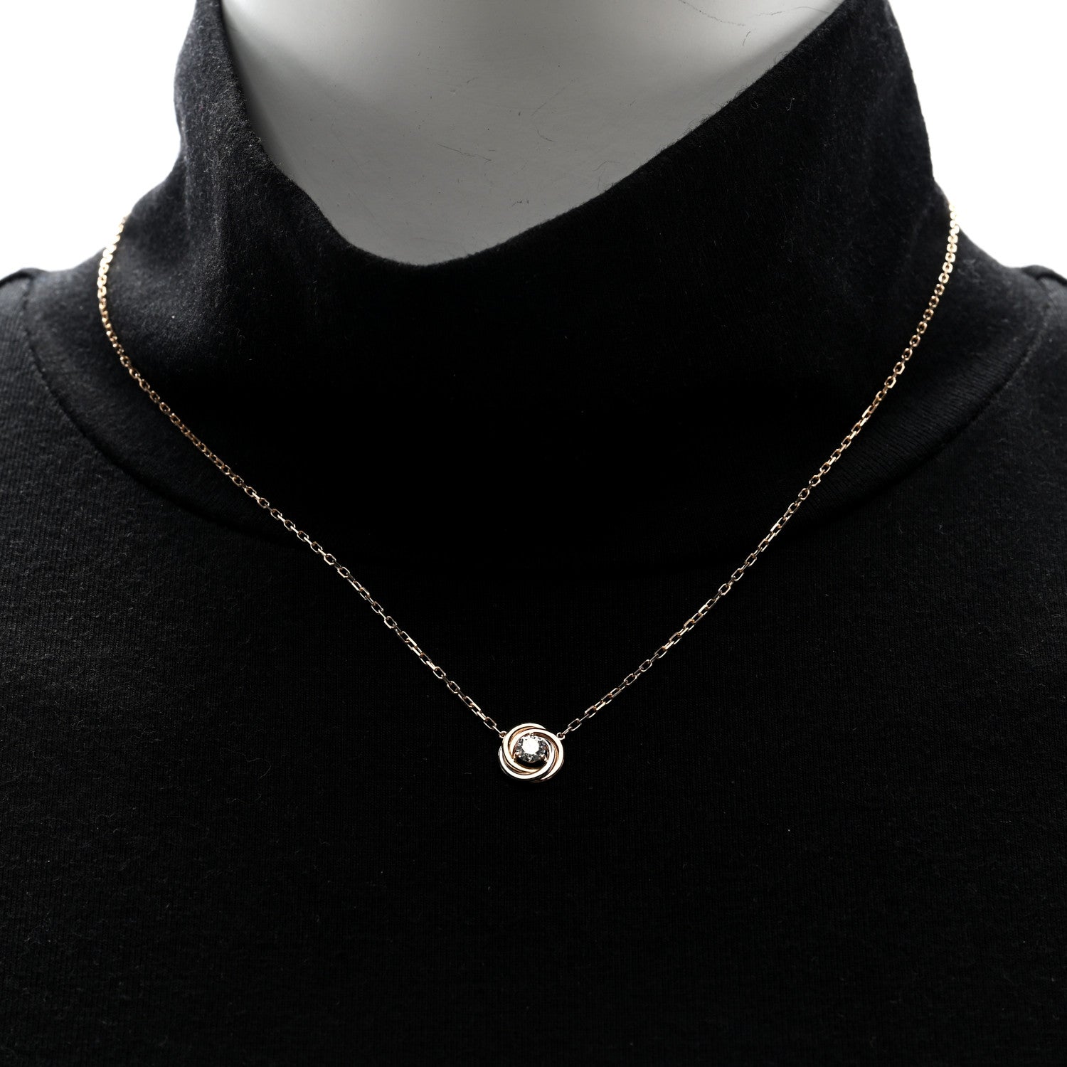 Cartier 18K Pink White Yellow Gold Diamond Trinity De Cartier Pendant Necklace 3 of 7
