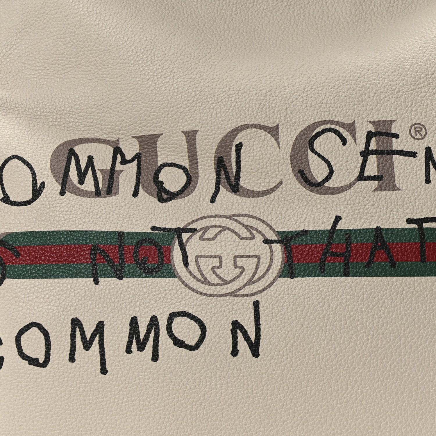 Gucci Calfskin Coco Capitan Logo Drawstring Backpack Mystic White 8 of 10