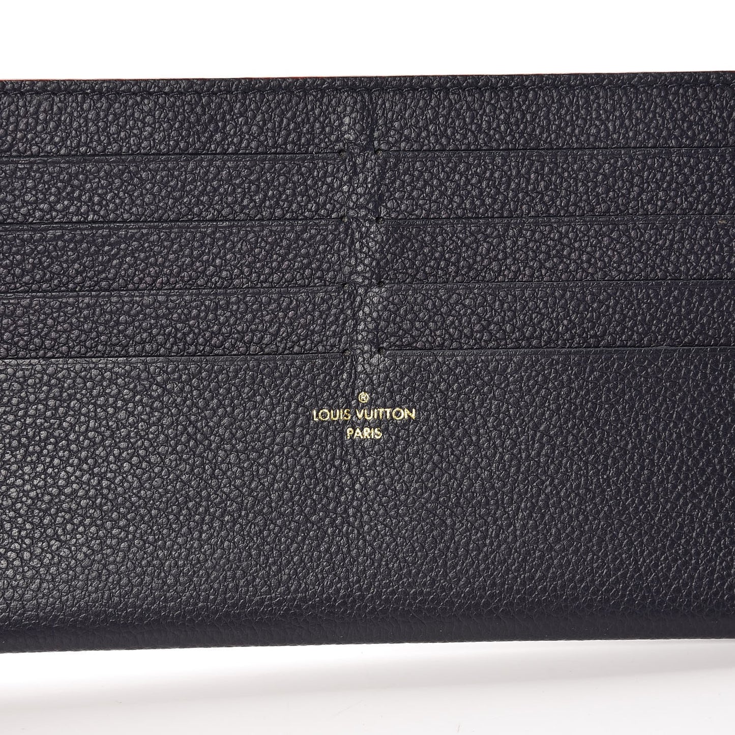 Calfskin Felicie Chain Wallet Card Holder Insert Marine Rouge