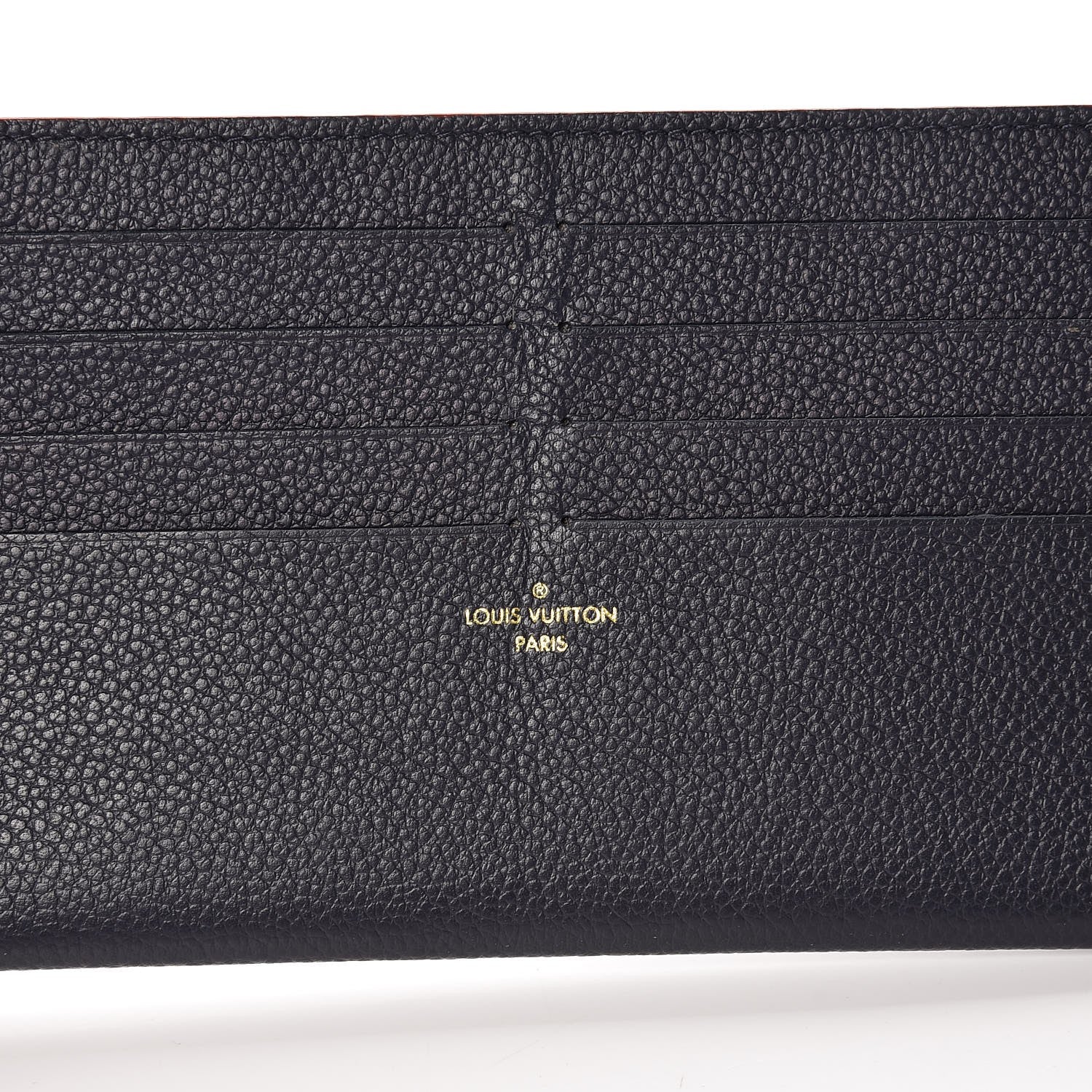 Louis Vuitton Calfskin Felicie Chain Wallet Card Holder Insert Marine Rouge 6 of 6
