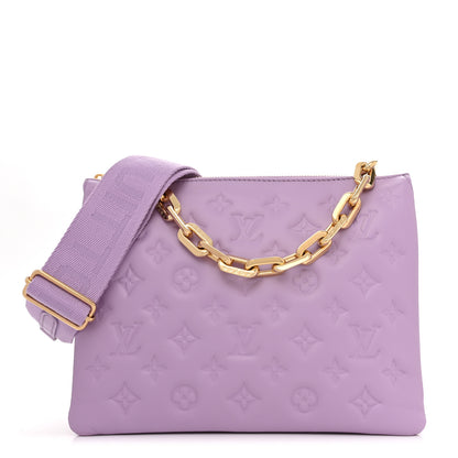 Louis Vuitton Lambskin Embossed Monogram Coussin PM Parme 1 of 11