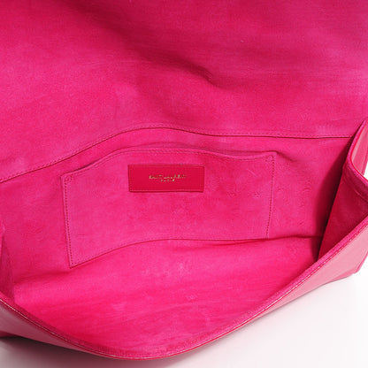 Saint Laurent Calfskin Y Ligne Clutch Fuchsia 6 of 7