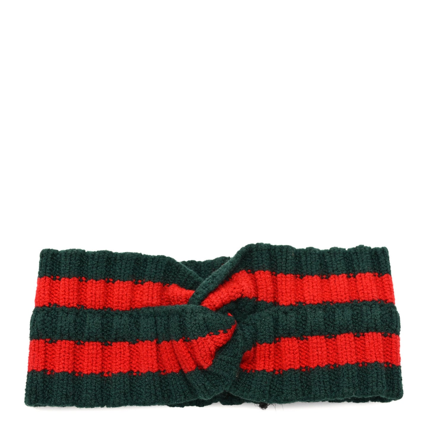 Wool Web Headband L Green Red