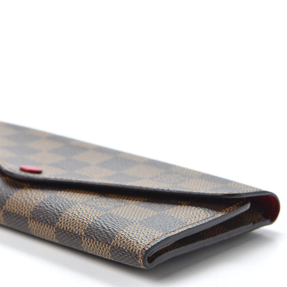 Louis Vuitton Damier Ebene Josephine Wallet Red 6 of 9