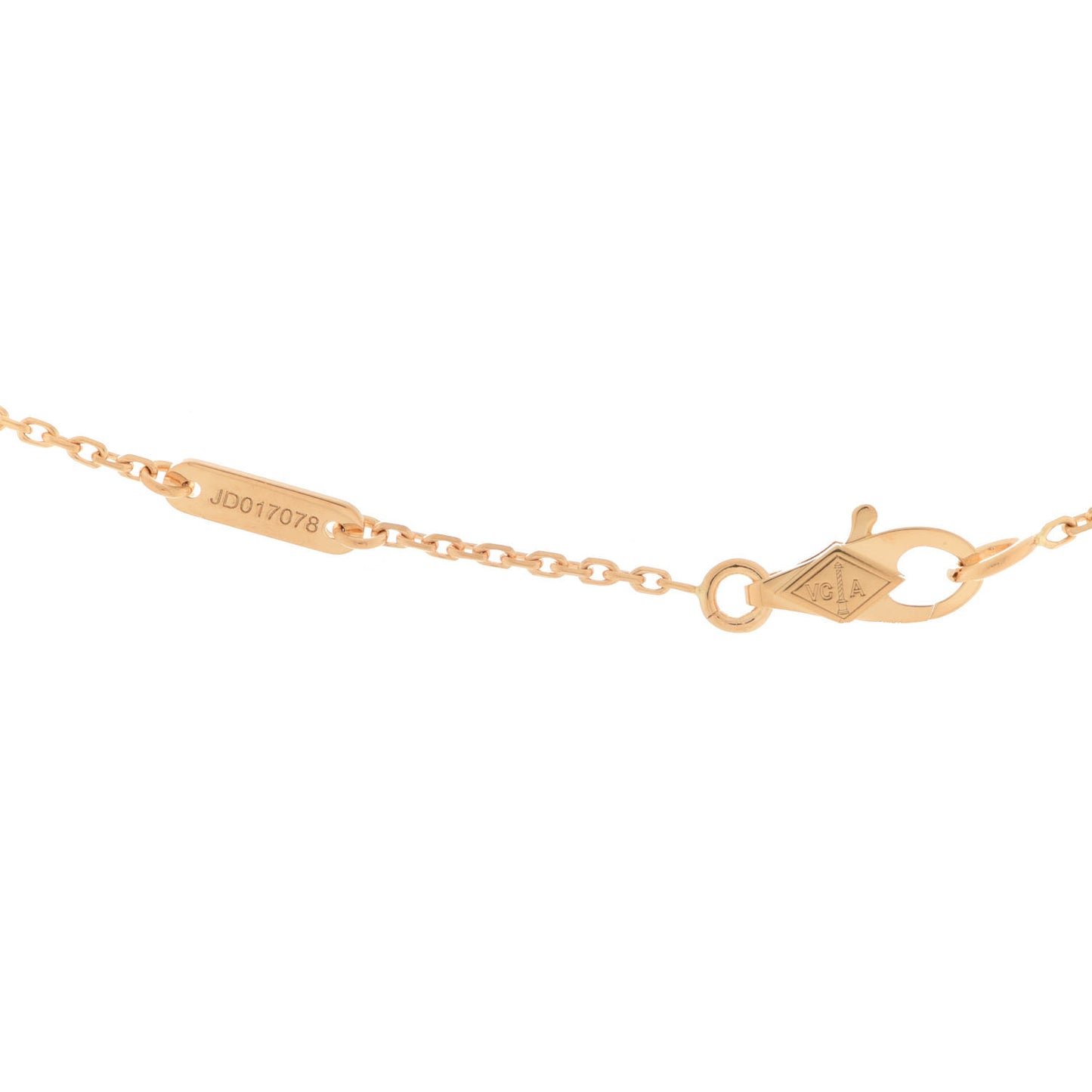 18K Yellow Gold Mother of Pearl Sweet Alhambra Butterfly Pendant Necklace