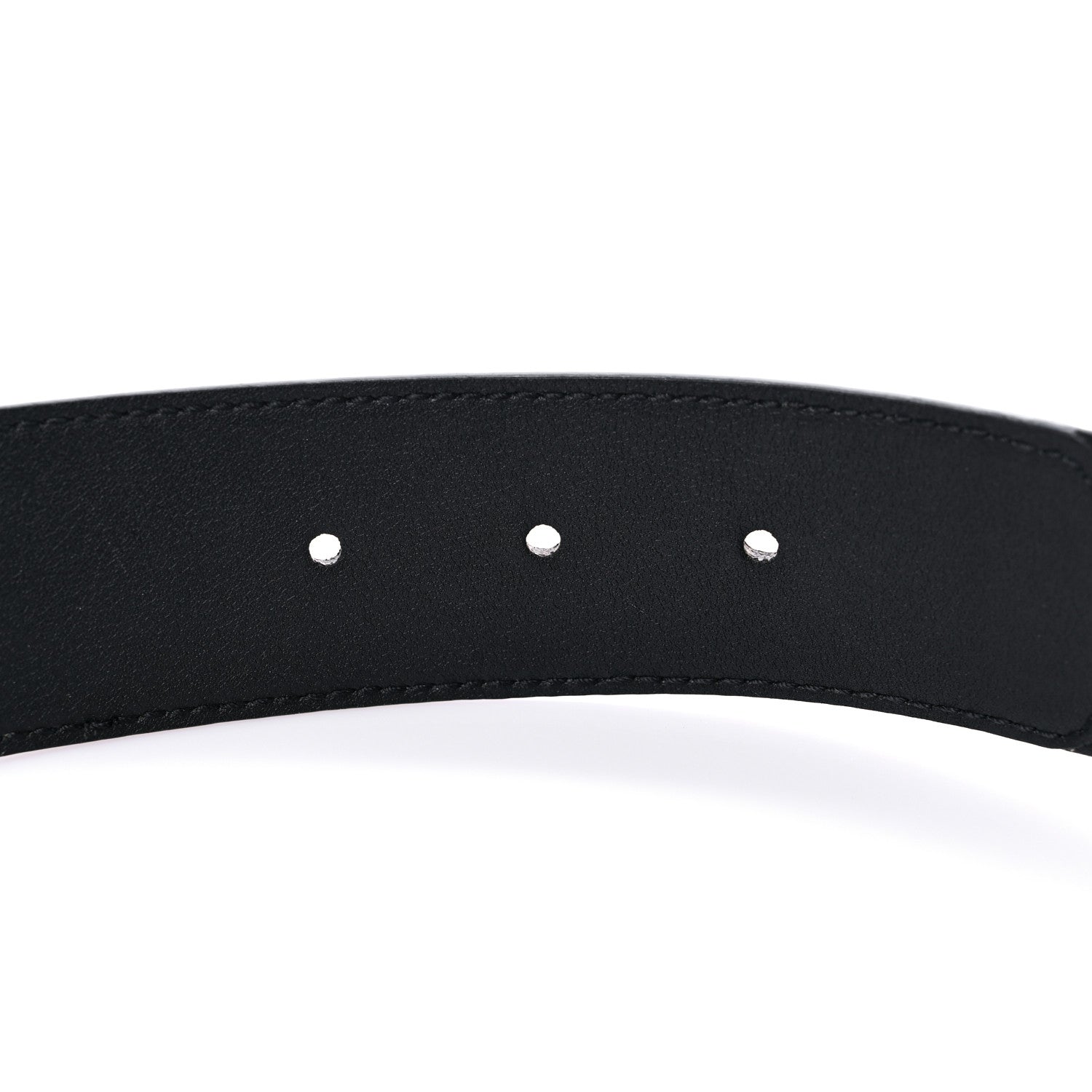 Gucci GG Supreme Monogram Matte Plutone Calfskin Double G 40mm Belt 75 30 Beige Ebony Black 4 of 6