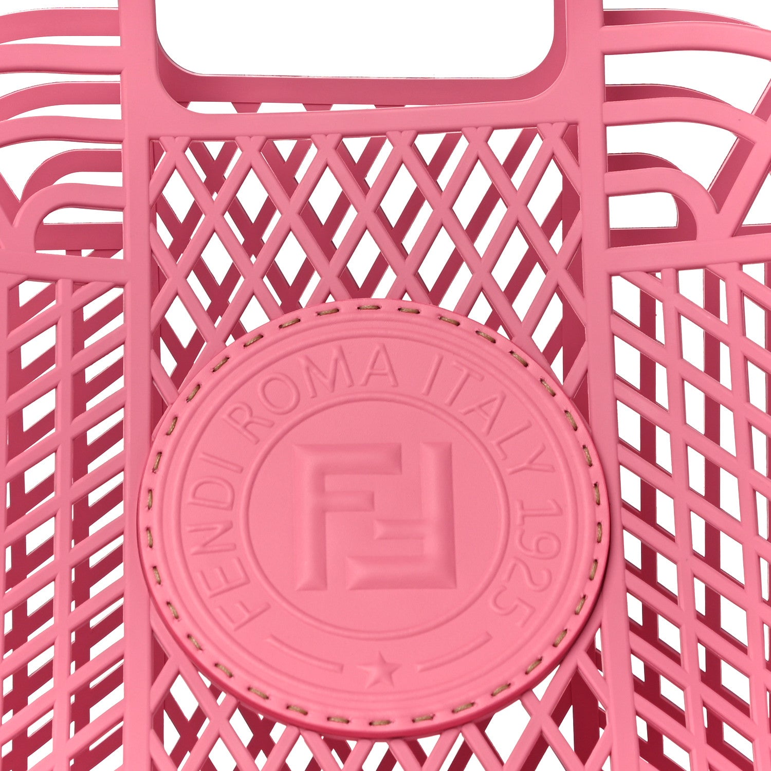 Fendi Recycled Plastic Vitello Liberty Matte Small Fendi Basket Rosa 9 of 13