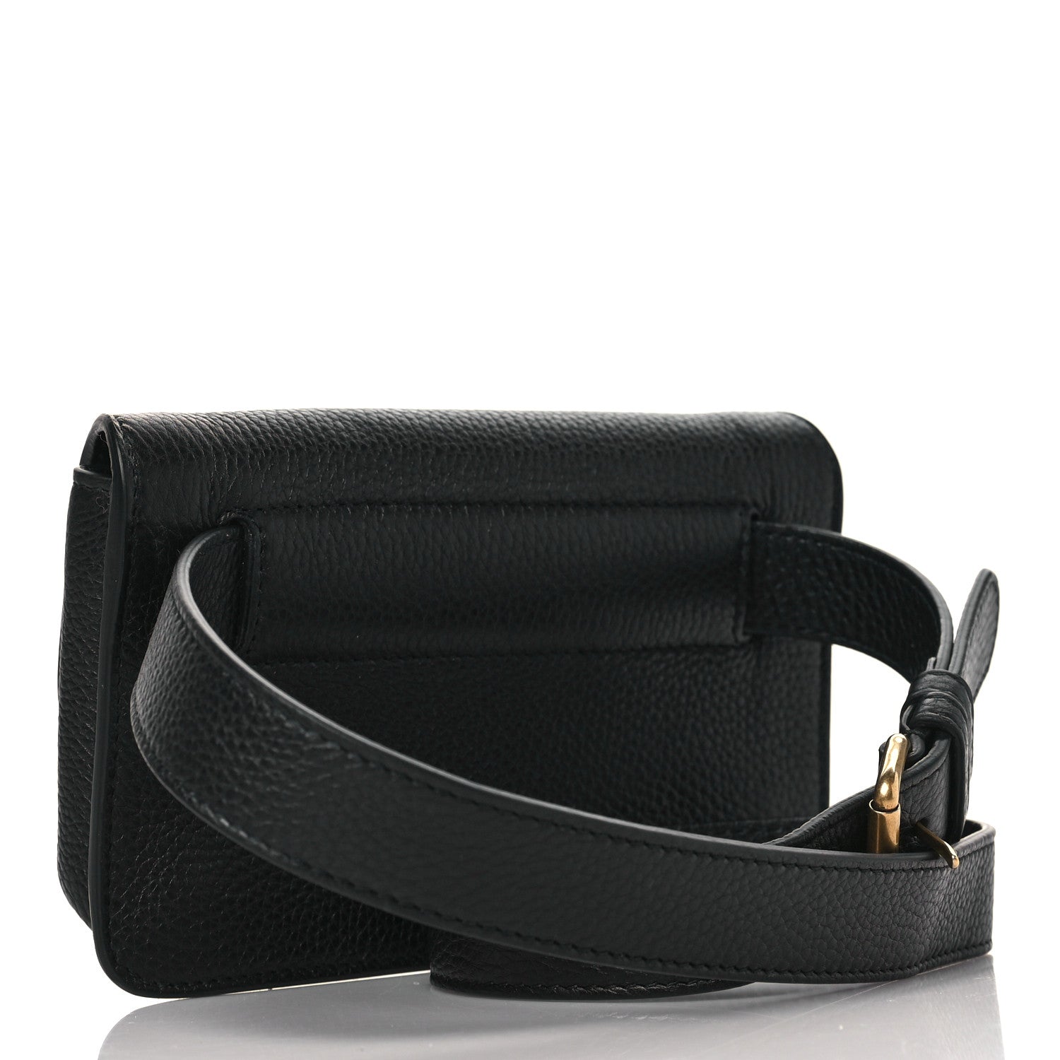 Gucci Pebbled Calfskin Soho Flap Belt Bag Black 3 of 9