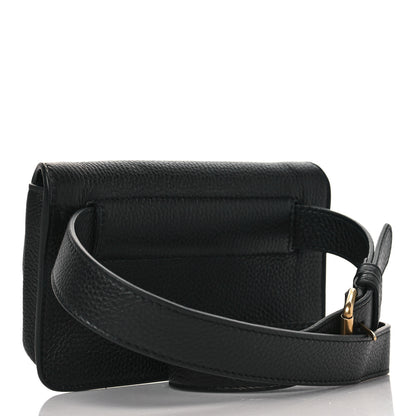 Gucci Pebbled Calfskin Soho Flap Belt Bag Black 3 of 9