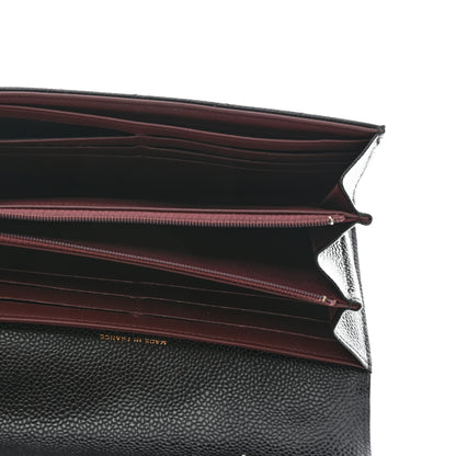 Chanel Caviar Quilted Long Flap Wallet Black 5 of 8