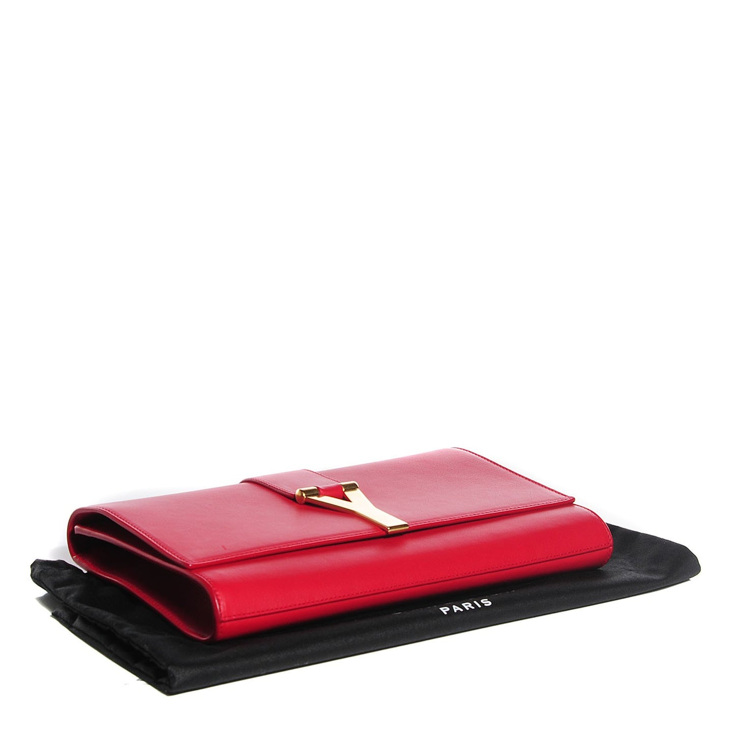 Calfskin Classic Y Ligne Clutch Red