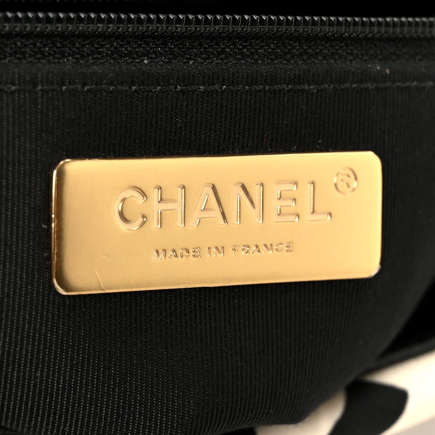 Chanel Fabric Printed Large Chanel 19 Flap Black Ecru 6 of 10