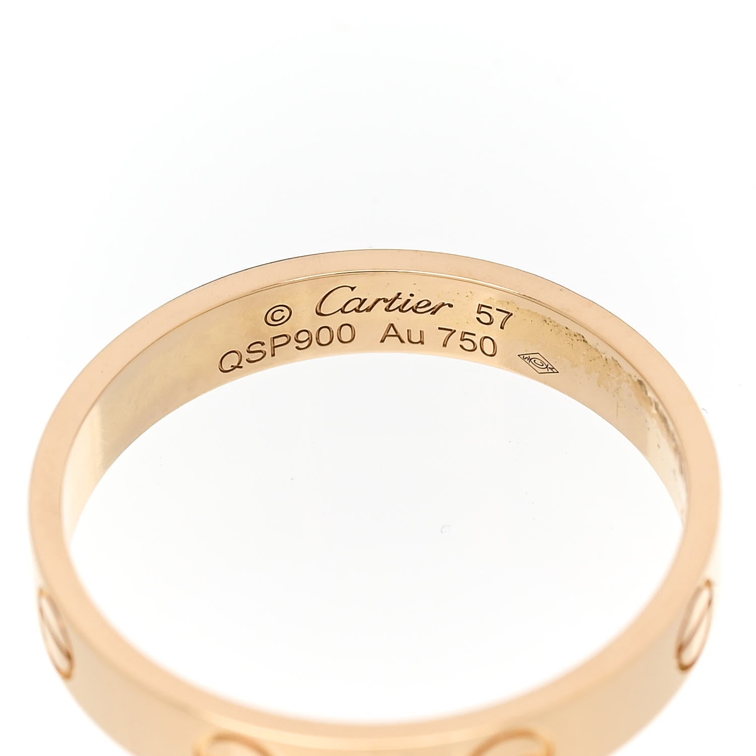 Cartier 18K Yellow Gold 3.5mm LOVE Wedding Band Ring 57 8 4 of 5