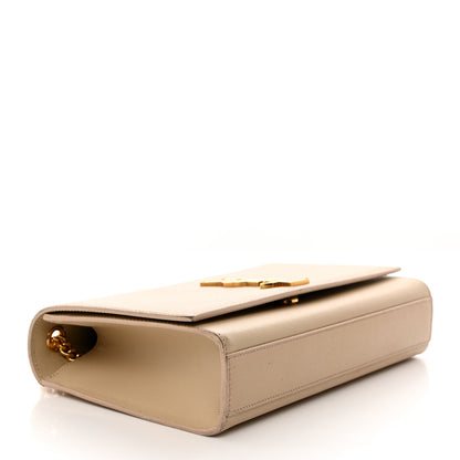 Saint Laurent Grain De Poudre Medium Monogram Kate Satchel Nude Powder 4 of 19