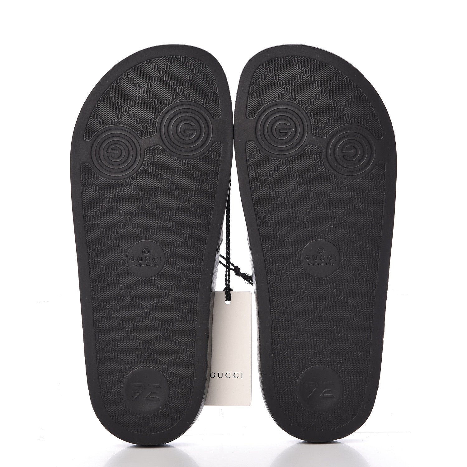 Gucci Rubber Womens Logo Slide Sandals 36 Black 5 of 9