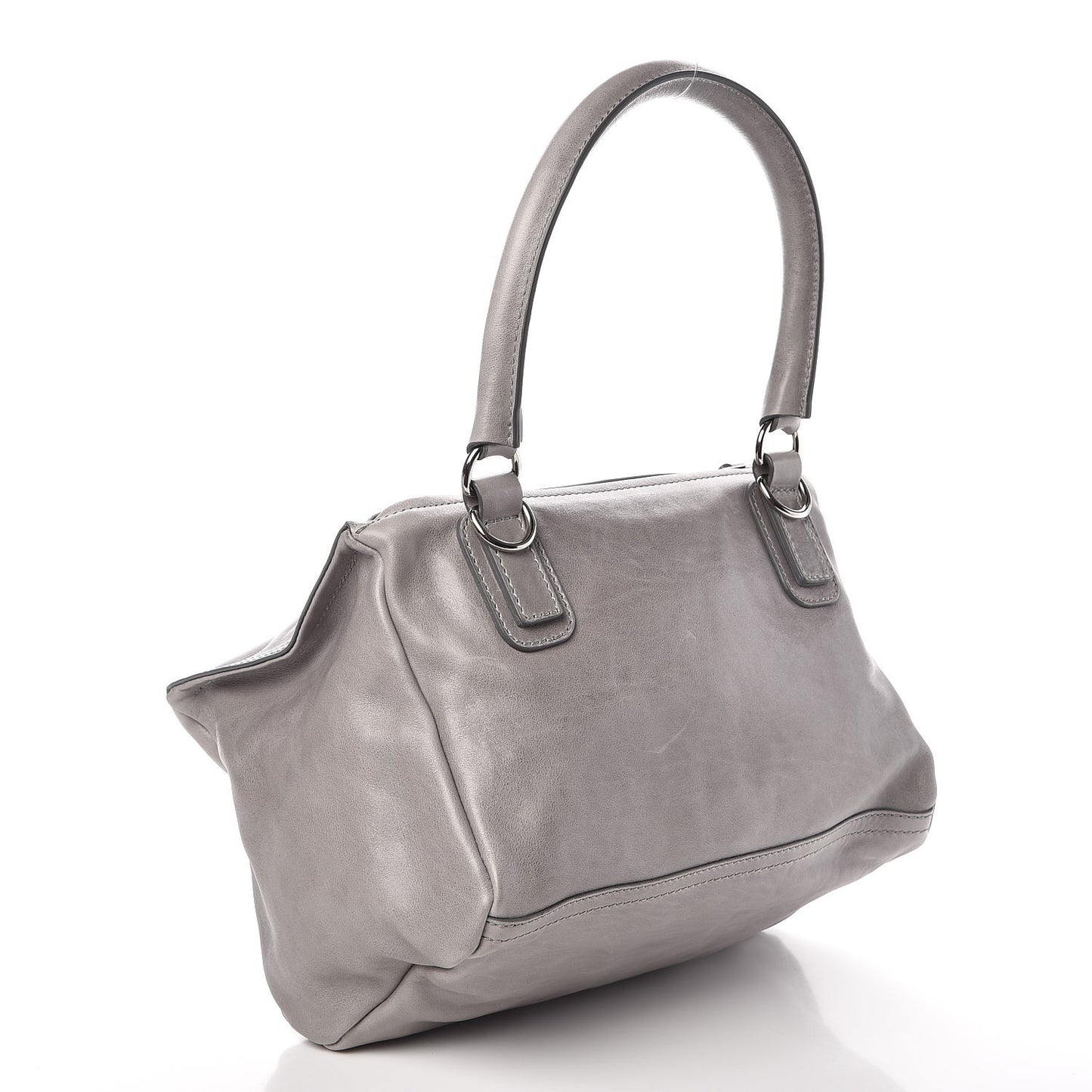 Calfskin Small Pandora Pearl Grey