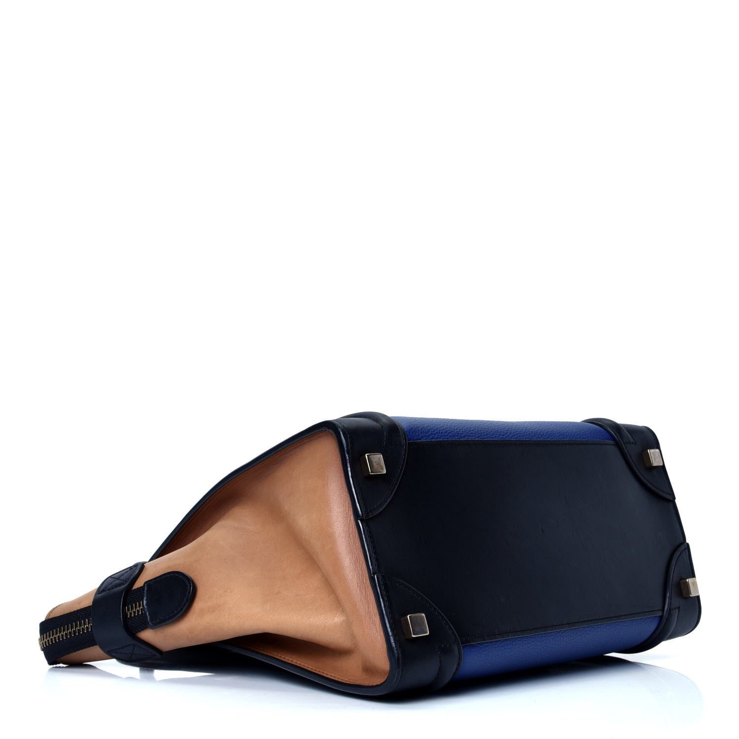 Celine Smooth Drummed Calfskin Micro Tri-Color Luggage Indigo 3 of 4