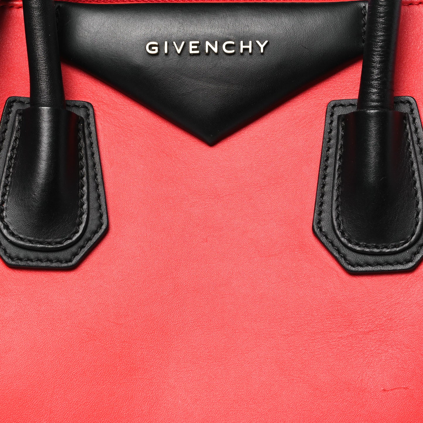Smooth Calfskin Small Bi-Color Antigona Red Black