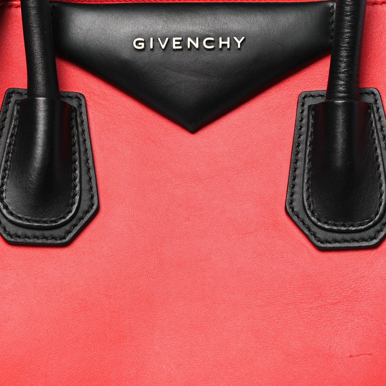 Givenchy Smooth Calfskin Small Bi-Color Antigona Red Black 8 of 10