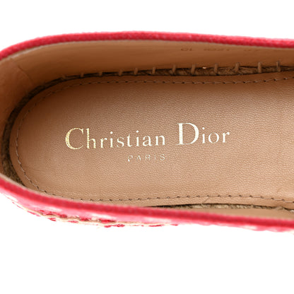 Christian Dior Oblique Embroidered Granville 15mm Espadrilles 37 Raspberry 7 of 9