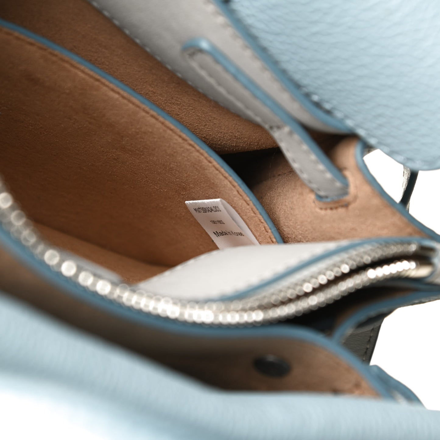 Grained Calfskin Mini Milla Tote Sky Blue