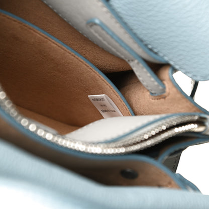 MCM Grained Calfskin Mini Milla Tote Sky Blue 6 of 13