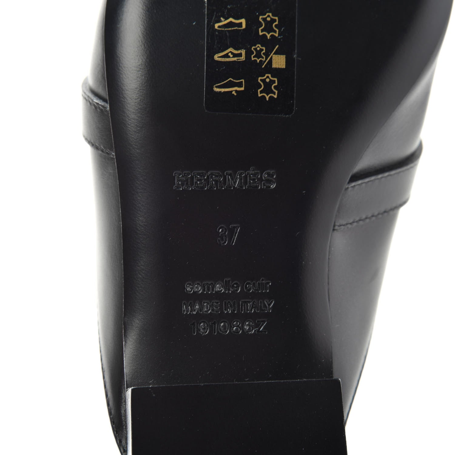 Hermes Goatskin Oz Mules 37 Black 9 of 10