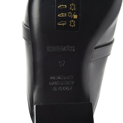 Hermes Goatskin Oz Mules 37 Black 9 of 10