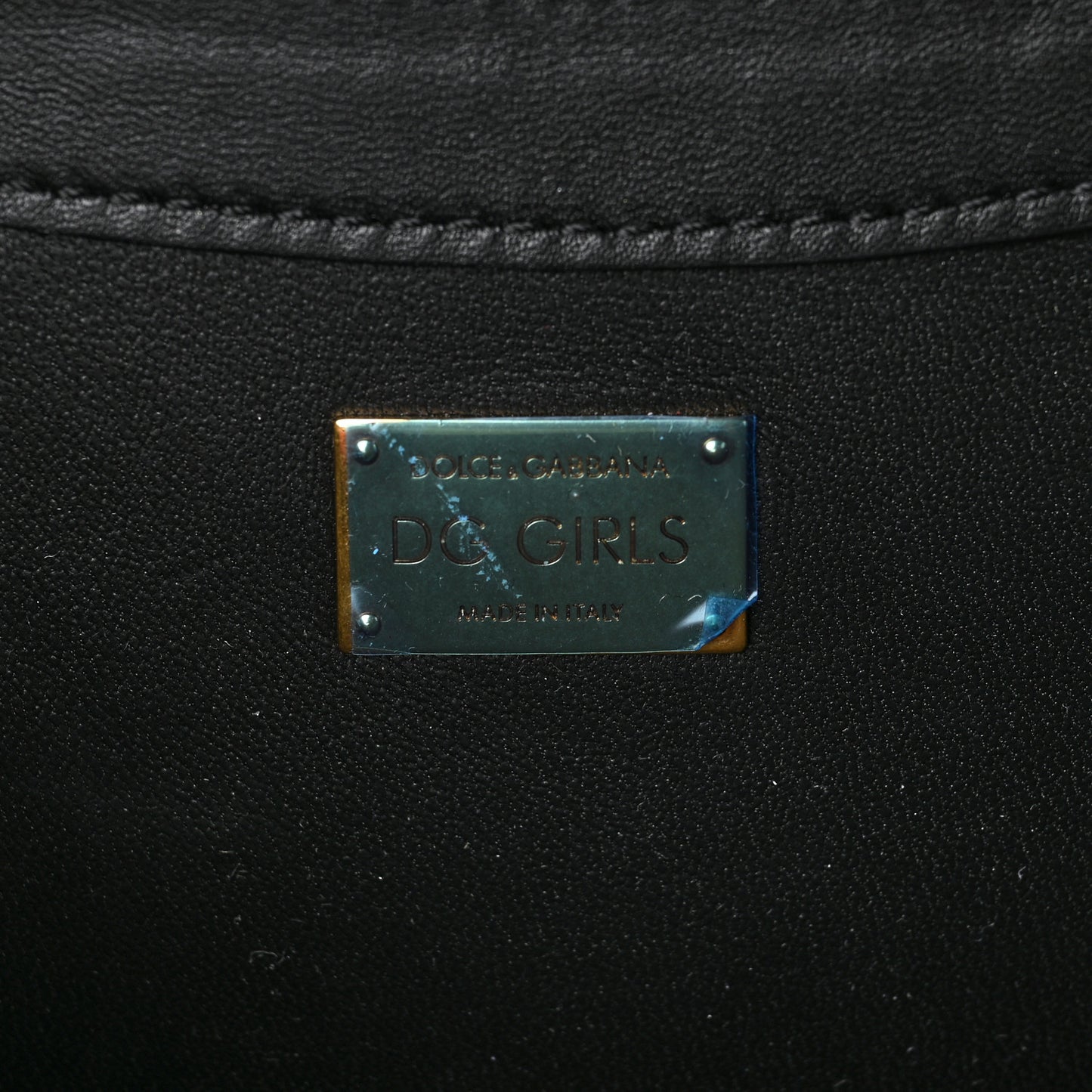 DDOLCE & GABBANA Brocade Crystal Embellished DG Girls Enchanted Sicily Shoulder Bag Black