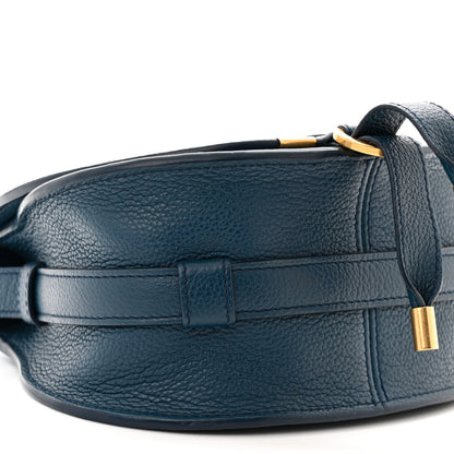 Chloe Grained Calfskin Small Marcie Saddle Bag Navy 9 of 10