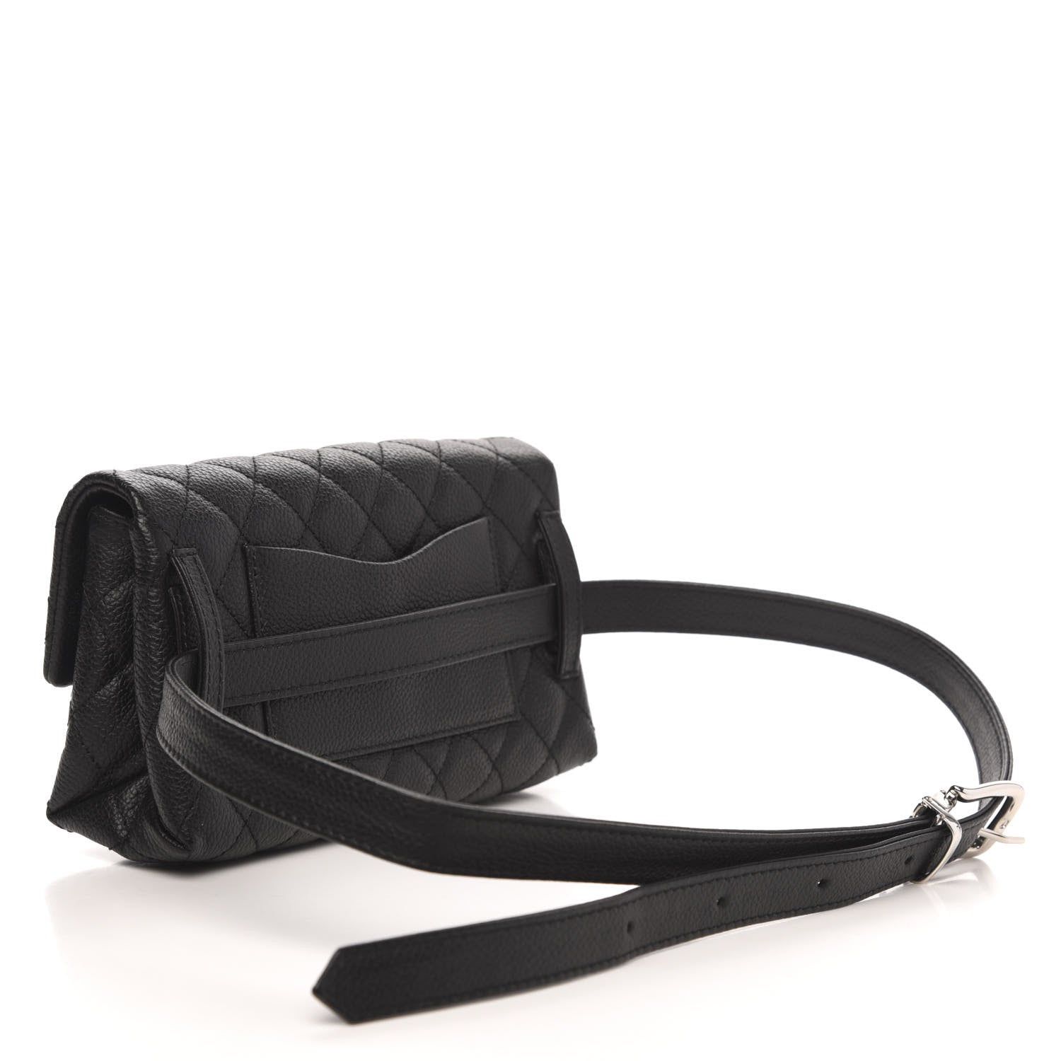 Chanel Grained Calfskin Quilted 2.55 Reissue Flap Belt Bag Clutch Black 3 of 10