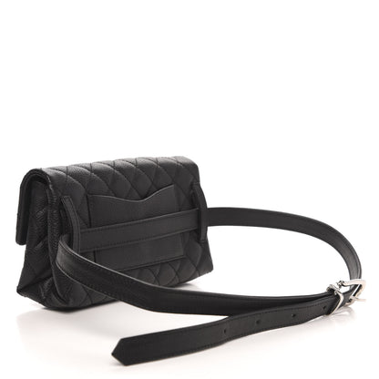 Chanel Grained Calfskin Quilted 2.55 Reissue Flap Belt Bag Clutch Black 3 of 10