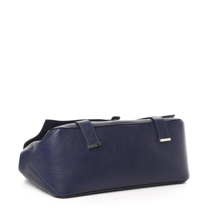 Proenza Schouler Pebbled Calfskin Double Sided PS Courier Bag Indigo 4 of 9