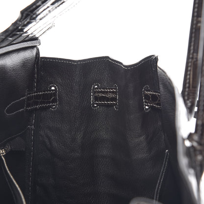 Hermes Shiny Porosus Crocodile Birkin 35 Graphite 16 of 38