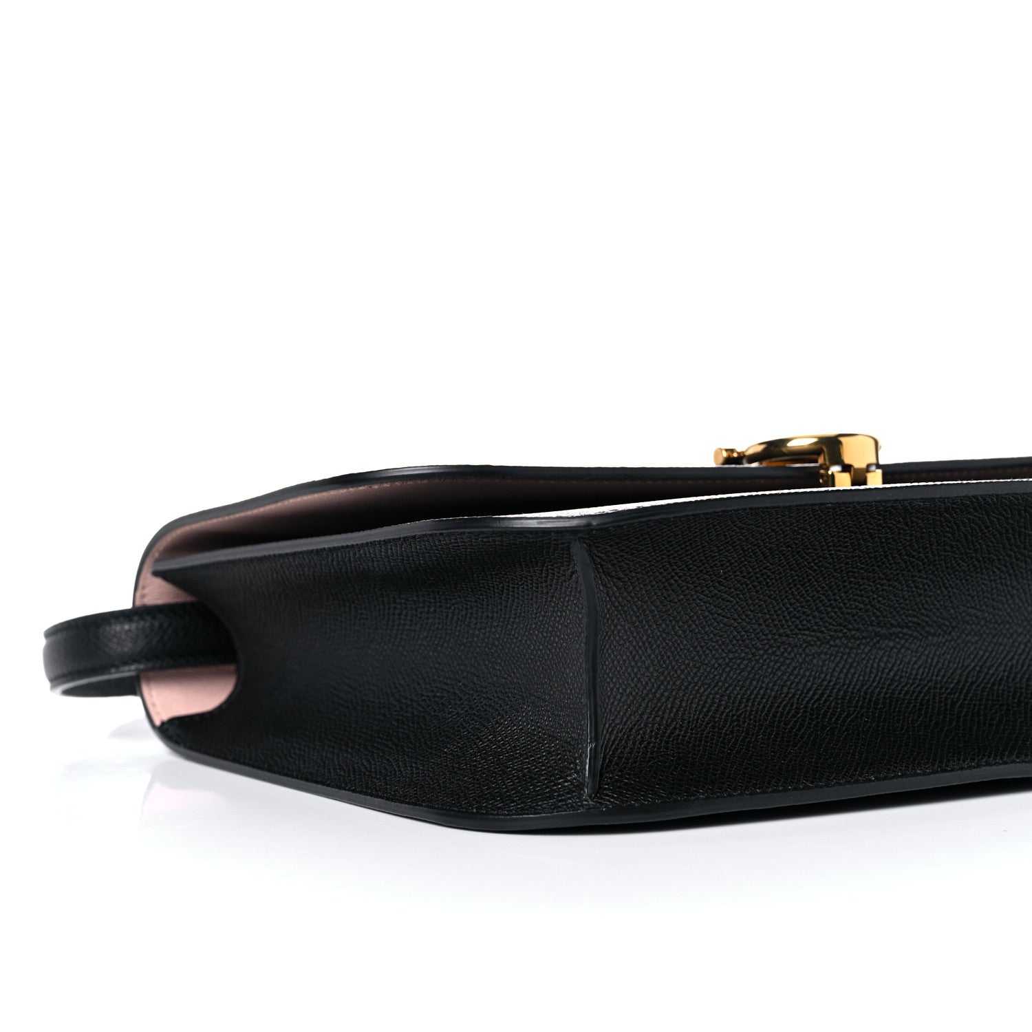 Salvatore Ferragamo Hammered Calfskin Round Gancini Crossbody Bag Black 7 of 8
