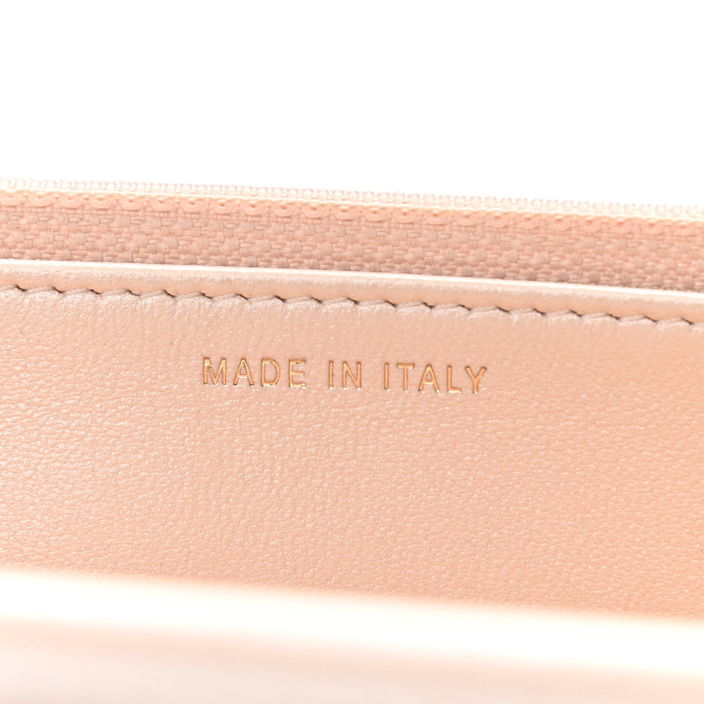Iridescent Lambskin Quilted Pearl Wallet On Chain WOC Light Beige