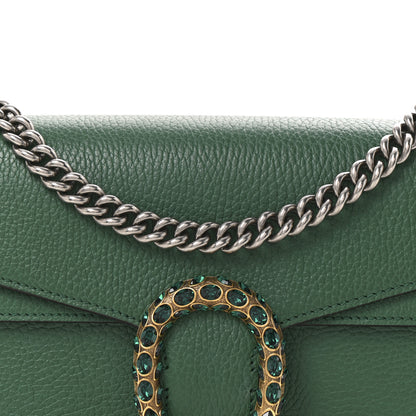 Gucci Pebbled Calfskin Small Dionysus Shoulder Bag Emerald 8 of 13