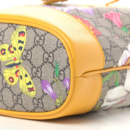 Gucci GG Supreme Monogram Flora Small Ophidia Bucket Bag Beige Multicolor Crop 9 of 9