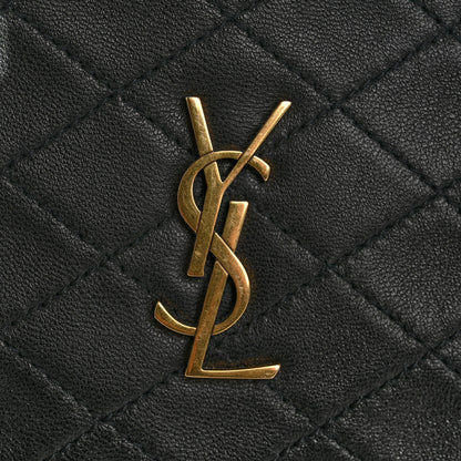 Saint Laurent Lambskin Quilted Gaby Cosmetic Pouch Black 9 of 12