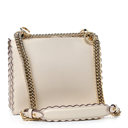 Fendi Vitello Liberty Scalloped Studded Small Kan I Shoulder Bag Camelia 3 of 9