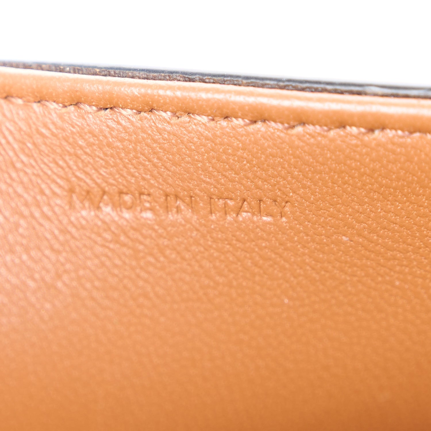 Celine Canvas Calfskin Triomphe Shoulder Bag Tan 8 of 11