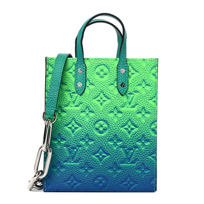 Louis Vuitton Taurillon Illusion Sac Plat XS Bleu Vert 1 of 9