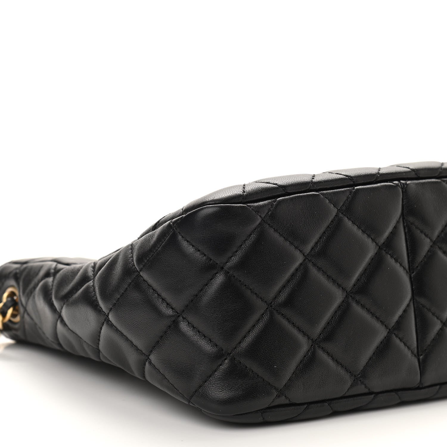 Chanel Lambskin Quilted Small Pearl Crush Hobo Black 9 of 10