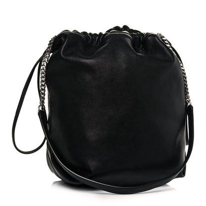 Saint Laurent Lambskin Teddy Drawstring Bag Black 3 of 15