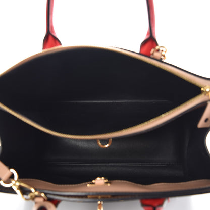 Louis Vuitton Calfskin City Steamer MM Black Creme Bourgogne 7 of 20