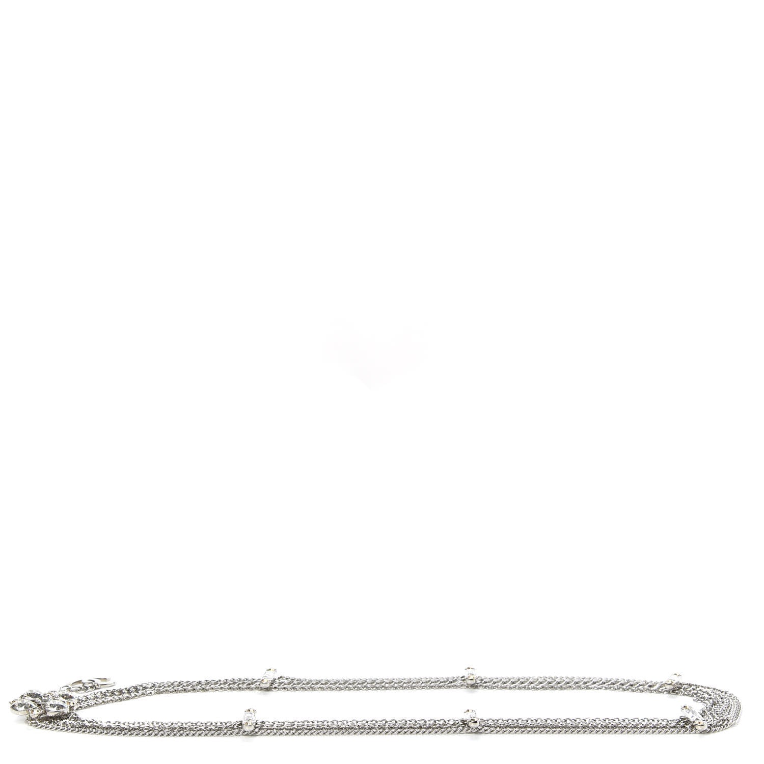 Chanel Crystal CC Multi Strand Chain Belt Silver 2 of 3