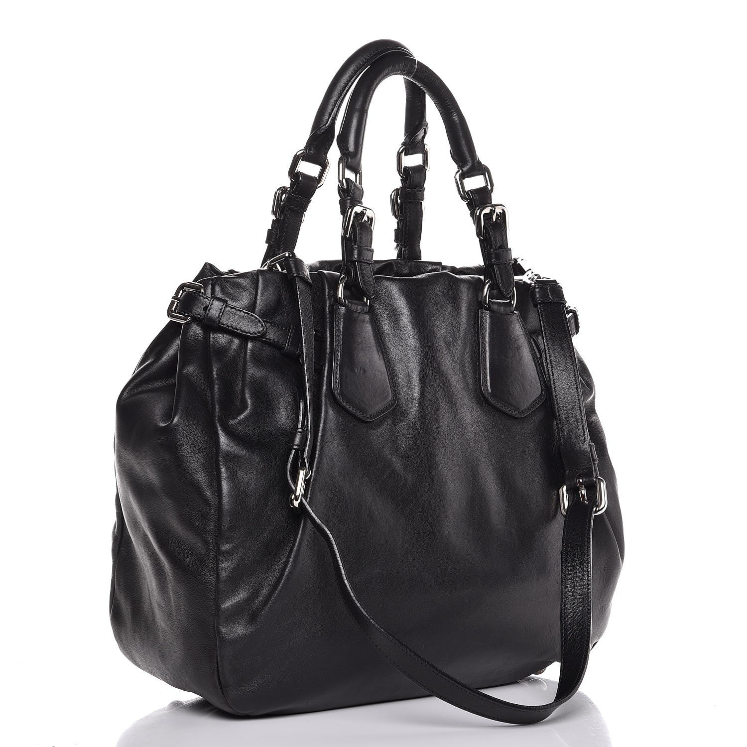 Prada Soft Calf Shoulder Bag Nero Black 3 of 7
